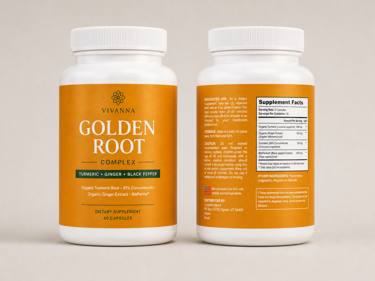 Golden Root Complex by Vivanna supplement bottle